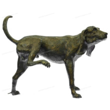 Professional manufacturer cast life size bronze peeing dog for home decoration